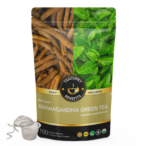 Teacurry Ashwagandha Green Tea Pouch with Infuser