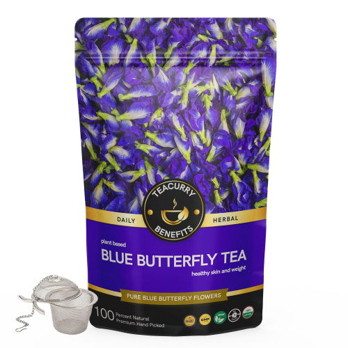 Teacurry Blue butterfly Tea pouch with Infuser