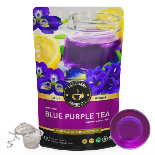 Teacurry Blue Purple Tea Pouch with Infuser