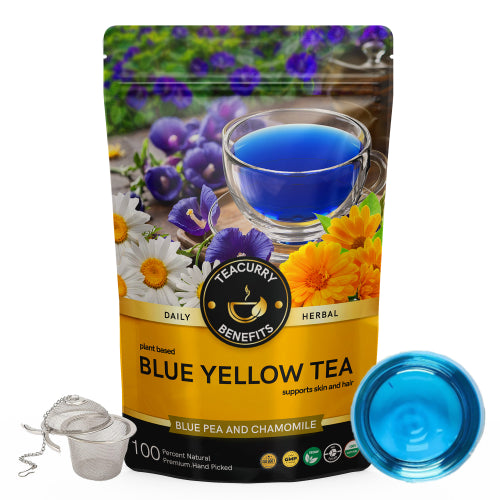 Teacurry Blue yellow Tea Pouch with Infuser