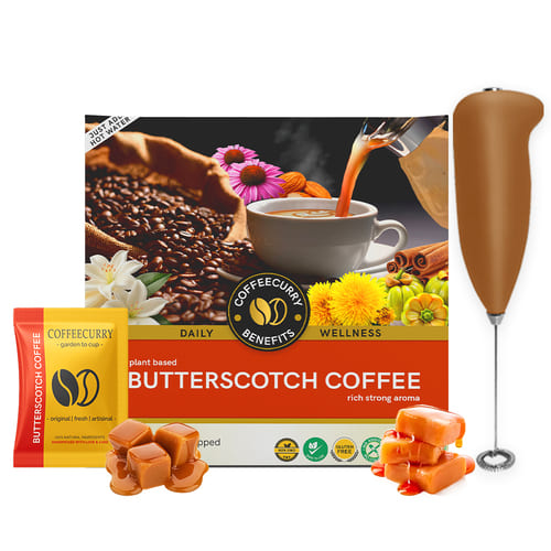 butterscotch coffee  premix with frother