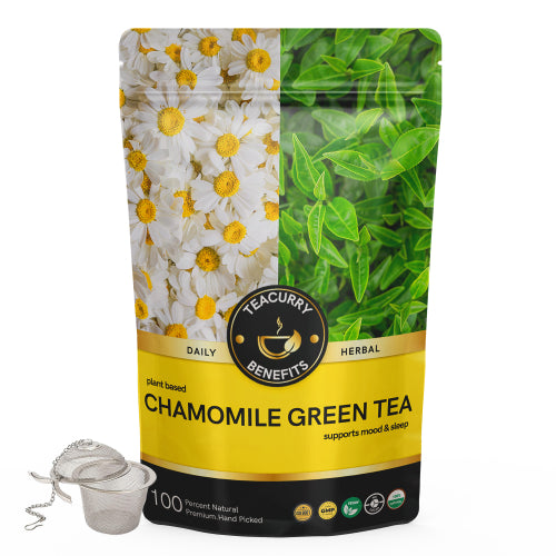 Teacurry Chamomile Green Tea Pouch with Infuser