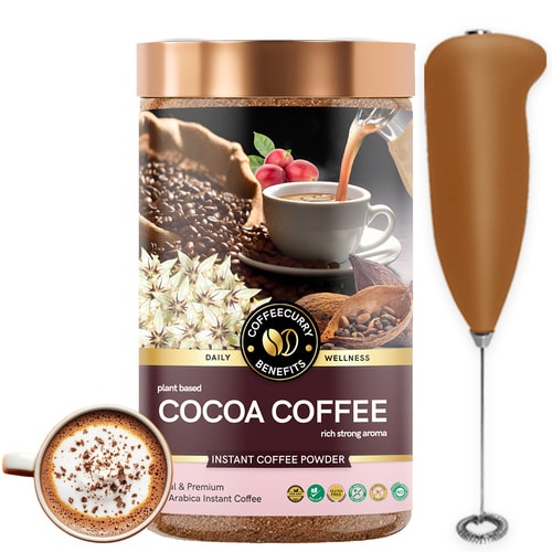 Cocoa Instant Coffee Powder with frother