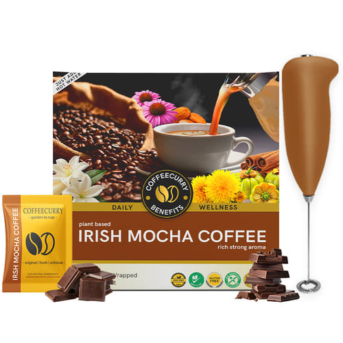 irish mocha coffee premix with frother