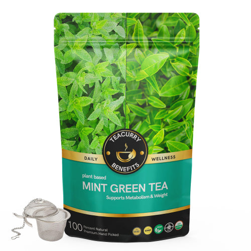 Teacurry Mint Green Tea Pouch With Infuser