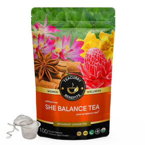 PCOS PCOD Tea - Help with Hormone, Period and Weight - She Balance Tea with Diet Chart