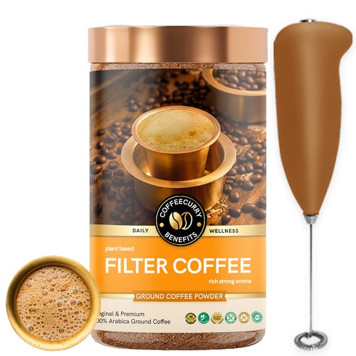 South Indian Filter Coffee with frother