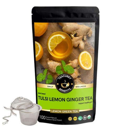 lose pouch with infuser of Tulsi Lemon Ginger Tea