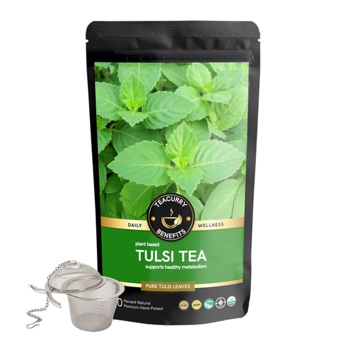 Tulsi Tea – Helps with Sugar Levels, Immunity, Dental Care, BP – Himalayan Basil Leaves