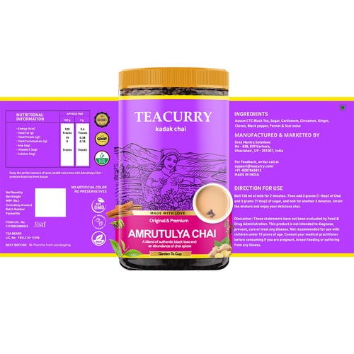 Amrutulya Chai - 100% Natural Amrutulya Spiced Chai Tea for Energy