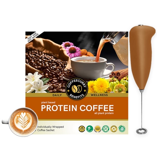 Protein Coffee Premix with frother