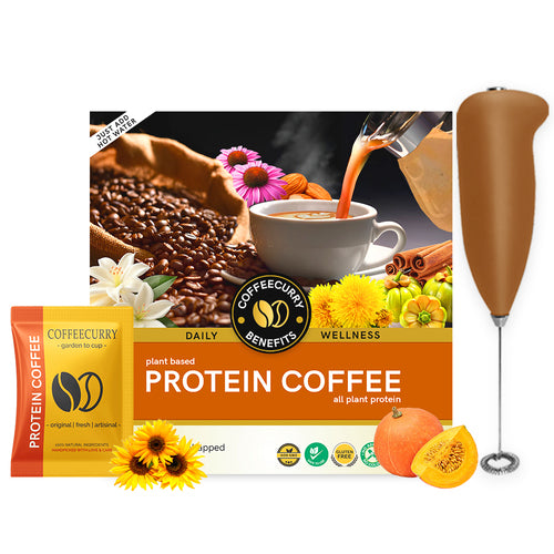 Coffeecurry Protein Coffee Premix with Frother