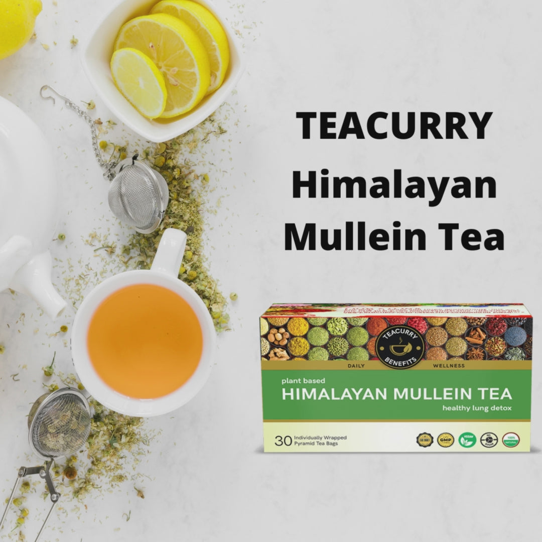 Himalayan Mullein Tea Video - green tea detoxification - mullein tea bags